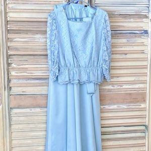 Vintage hand made blouse and skirt bridal gown